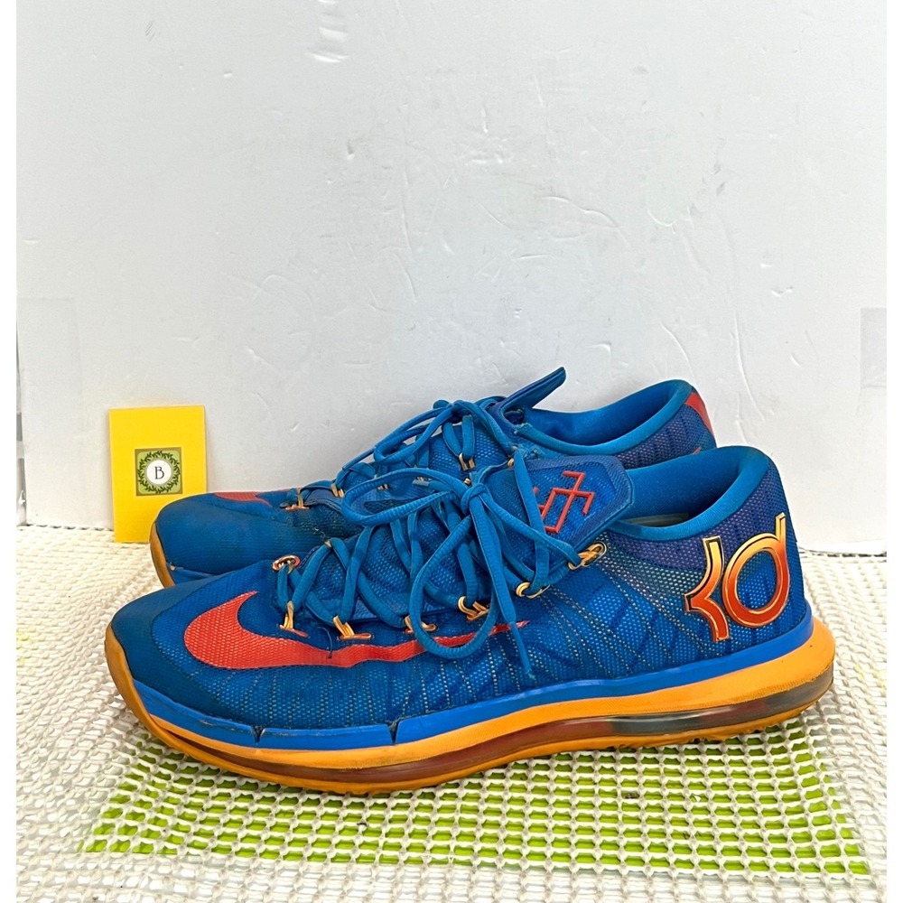 Nike KD 6 Elite Hero Turbo Men's 10 Blue Green Nightshade Orange 642838-400 GOOD